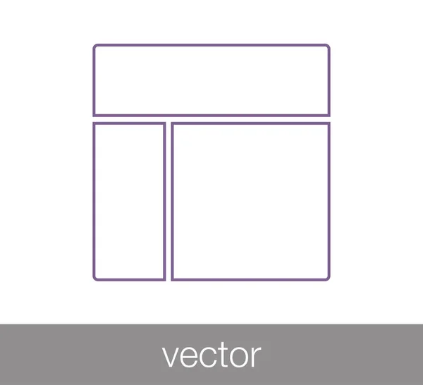Dia-elrendezés ikonja — Stock Vector
