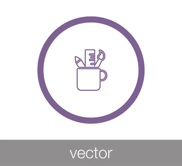 Icono web estuche de lápiz — Vector de stock