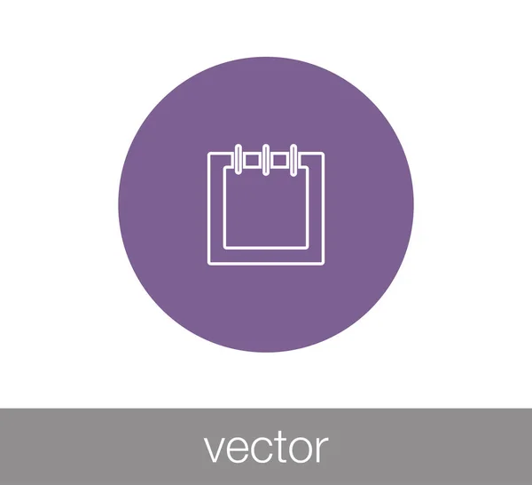 Cuaderno icono plano — Vector de stock