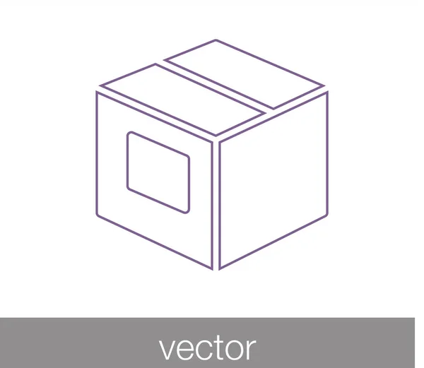 Box-Symbol. Frachtkistensymbol — Stockvektor