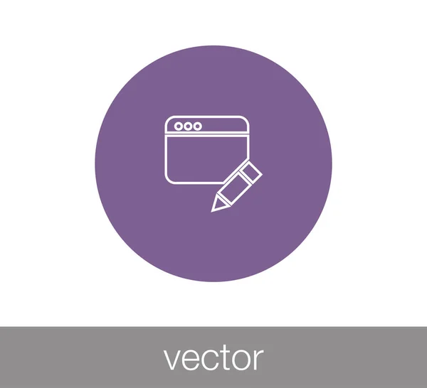 Ventana o icono de programación — Archivo Imágenes Vectoriales