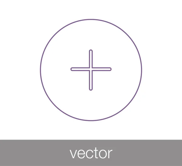 Ajouter une icône avec le symbole plus — Image vectorielle