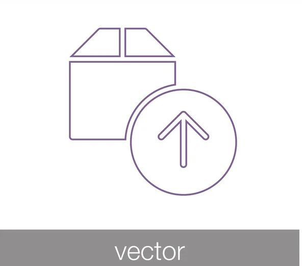 Ícone da caixa. Ícone da caixa de carga — Vetor de Stock
