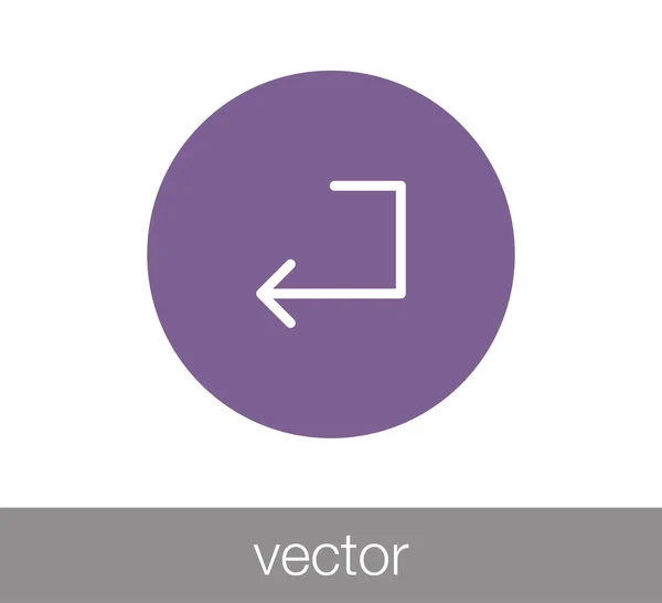 Introduzca el icono clave — Vector de stock