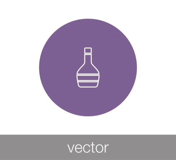Icono plano de botella — Vector de stock