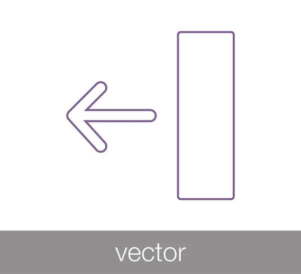 Símbolo anterior con flecha izquierda — Vector de stock