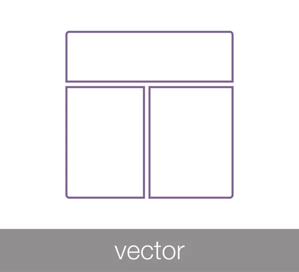 Ícone de layout de slides — Vetor de Stock