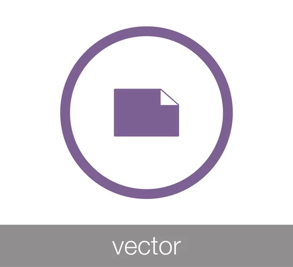 Document icône plate — Image vectorielle