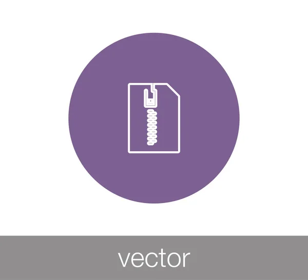 Icono de archivo Zip . — Vector de stock