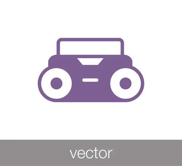 Ilustração de ícone de rádio — Vetor de Stock