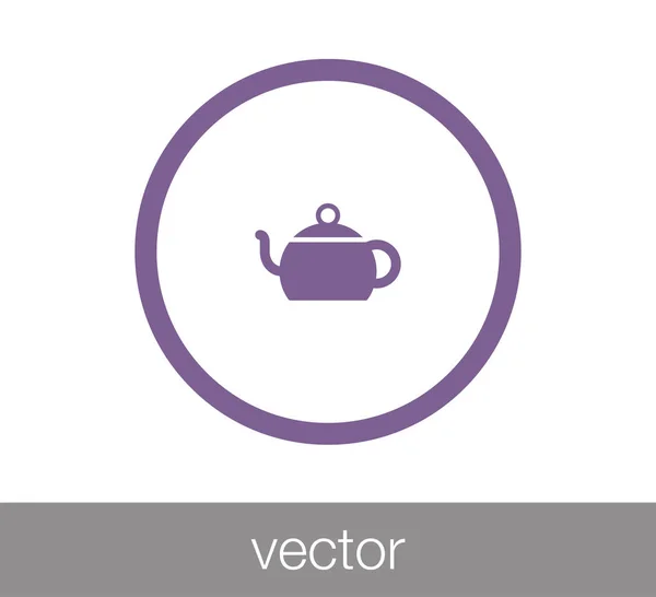 Teekanne Flache Ikone — Stockvektor