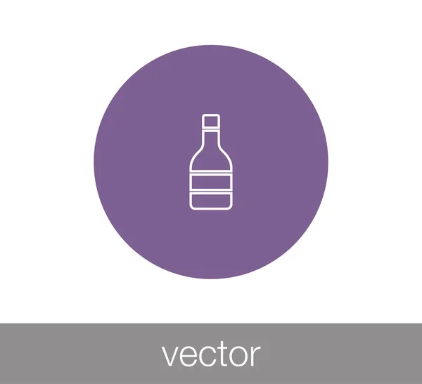 Flaske flad ikon – Stock-vektor