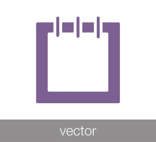 Cuaderno icono plano — Archivo Imágenes Vectoriales