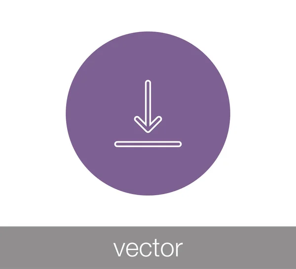 Icône de symbole de téléchargement — Image vectorielle