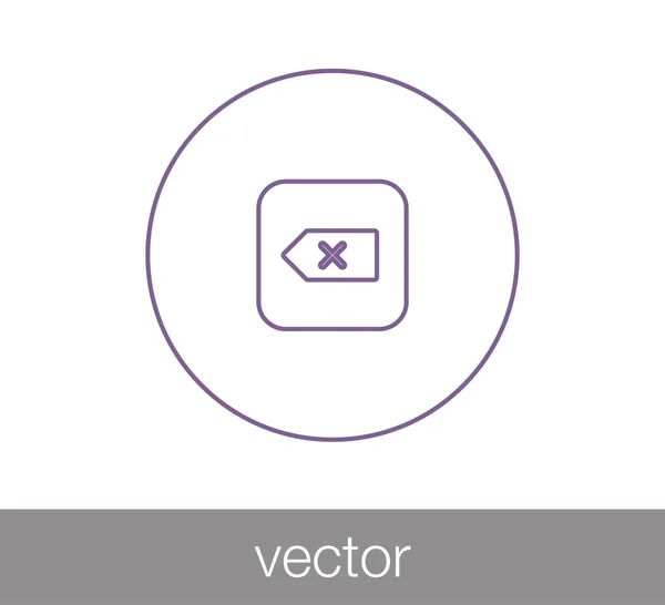 Backspace key icon — Stock Vector