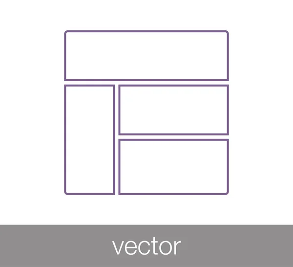 Ícone de layout de slides — Vetor de Stock