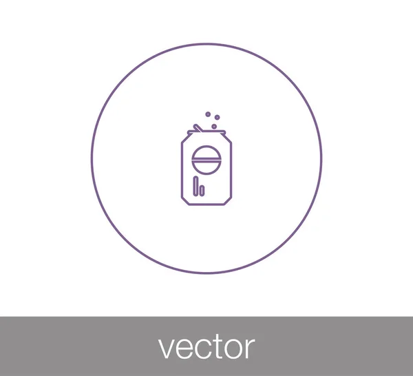 Icono plano de soda — Vector de stock