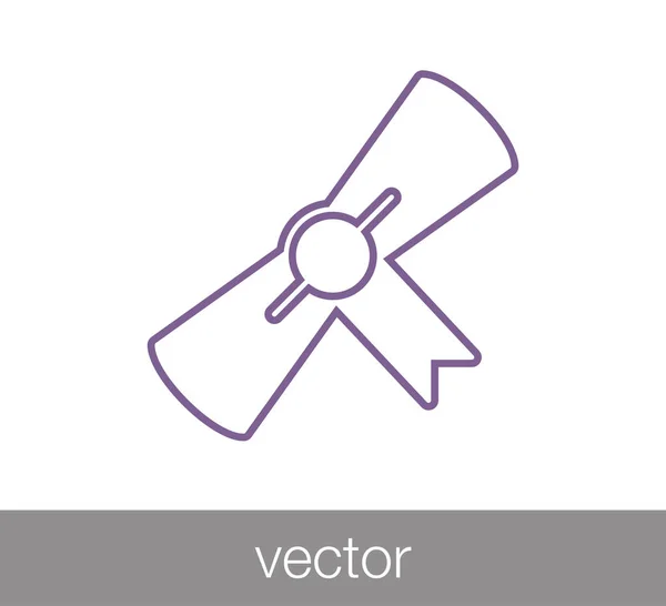 Diploma de graduación icono — Vector de stock