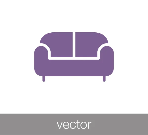 Sillón muebles icono — Vector de stock