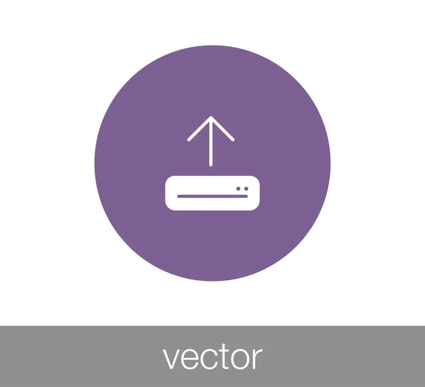 Ícone de símbolo de upload — Vetor de Stock
