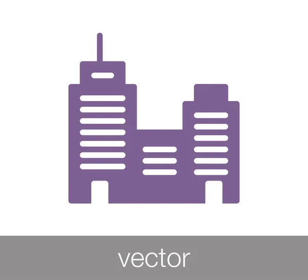 Épület lapos ikon. — Stock Vector