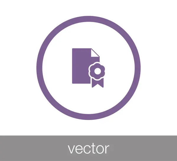 Zertifikat-Websymbol. — Stockvektor