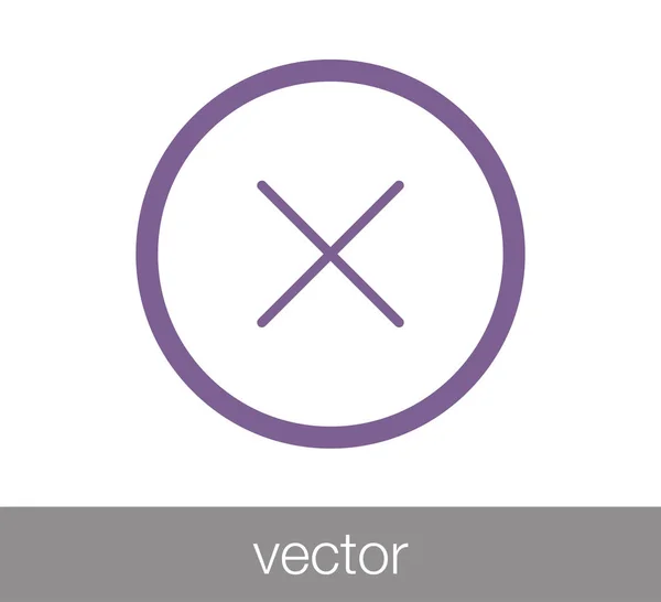 Denegar icono plano — Vector de stock