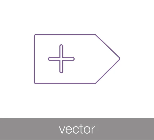 Symbol mit Plussymbol hinzufügen — Stockvektor