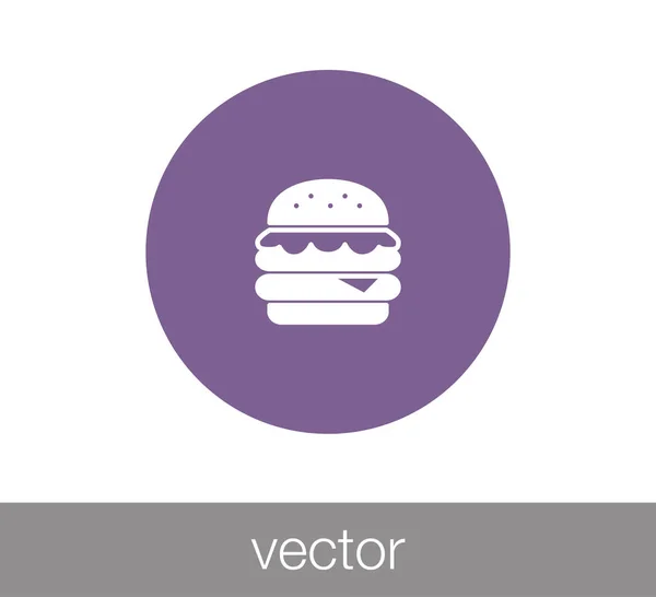 Burger pictogramă plată — Vector de stoc