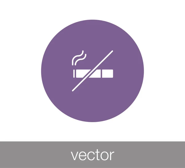 Icône de signe d'interdiction de fumer — Image vectorielle