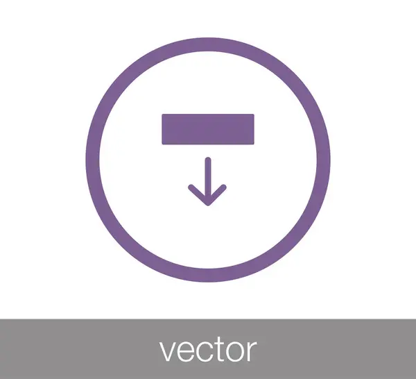 Icône de symbole de téléchargement — Image vectorielle