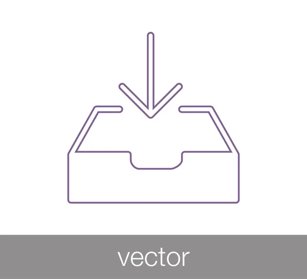 Icono de correo electrónico entrante . — Vector de stock