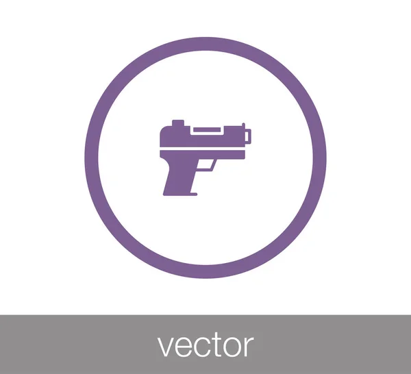Pistol weapon icon — Stock Vector