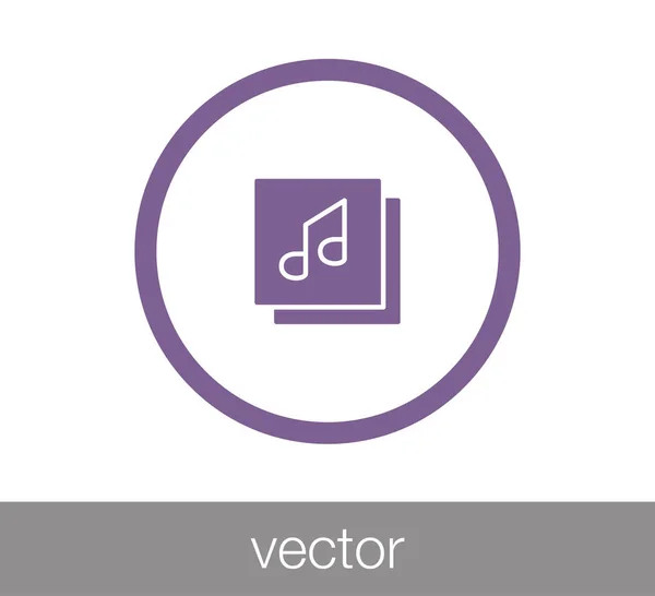 Icono de nota musical. — Vector de stock