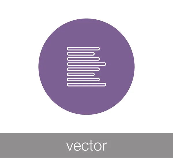 Pictogram links uitlijnen — Stockvector