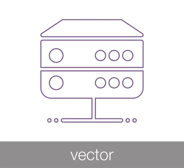 Icône plate serveur — Image vectorielle
