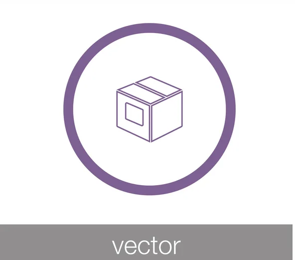 Icono de caja. Icono de caja de carga — Vector de stock