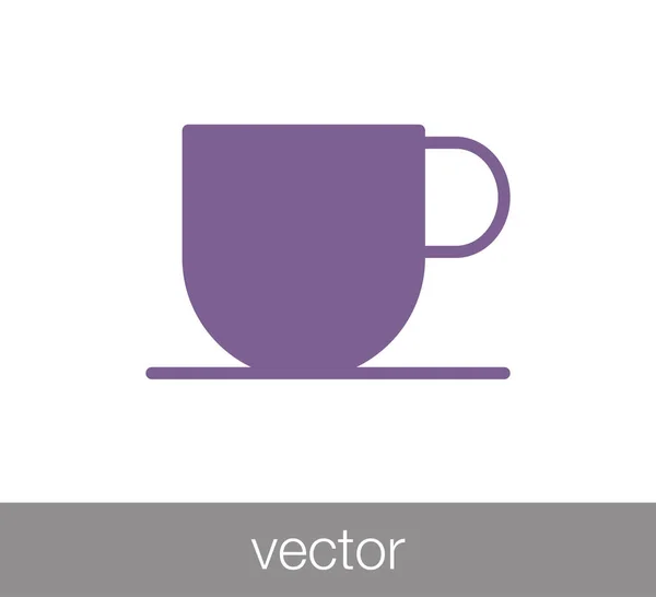 Cup flat icon — Stock Vector