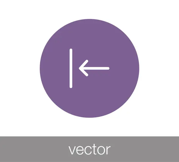 Symbole précédent avec flèche gauche — Image vectorielle
