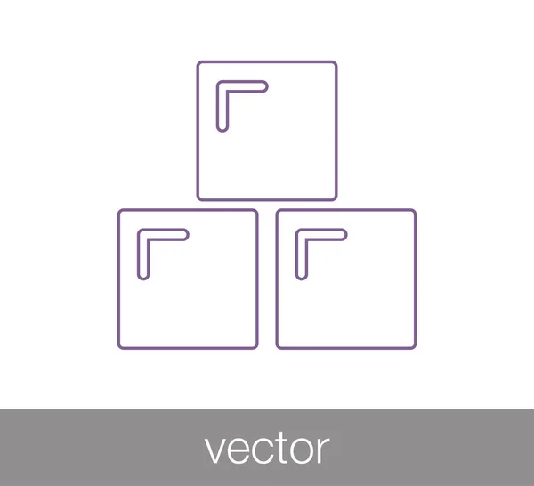 Würfel als Websymbol. — Stockvektor