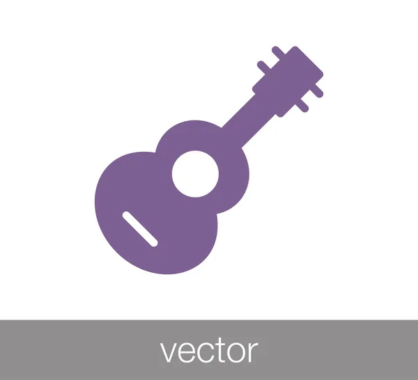 Ícone web da guitarra — Vetor de Stock