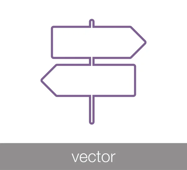 Ícone de sinal Crossroad — Vetor de Stock