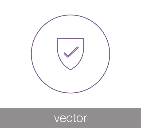 Marca de verificación icono . — Vector de stock