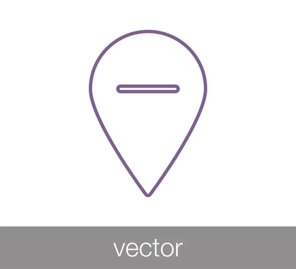 Icono del pin de navegación — Vector de stock