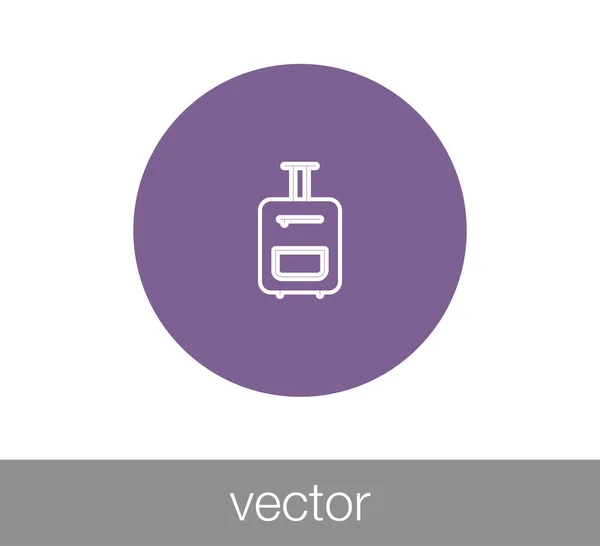 Luggage flat icon — Stock Vector