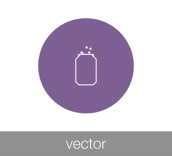 Icono plano de soda — Vector de stock