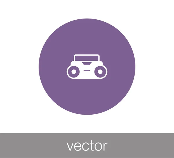 Icono de radio ilustración — Vector de stock