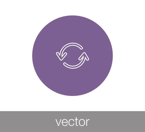Újratöltés a szimbólum két nyíllal — Stock Vector