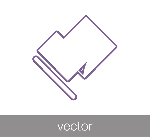 Bandera icono simple — Vector de stock