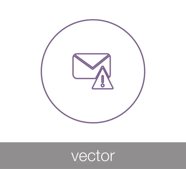 Icono problema de correo electrónico . — Vector de stock